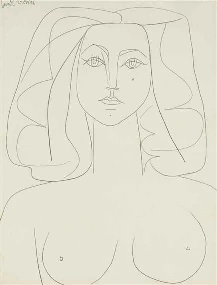 Portrait De Femme / 1946 / Pencil on paper