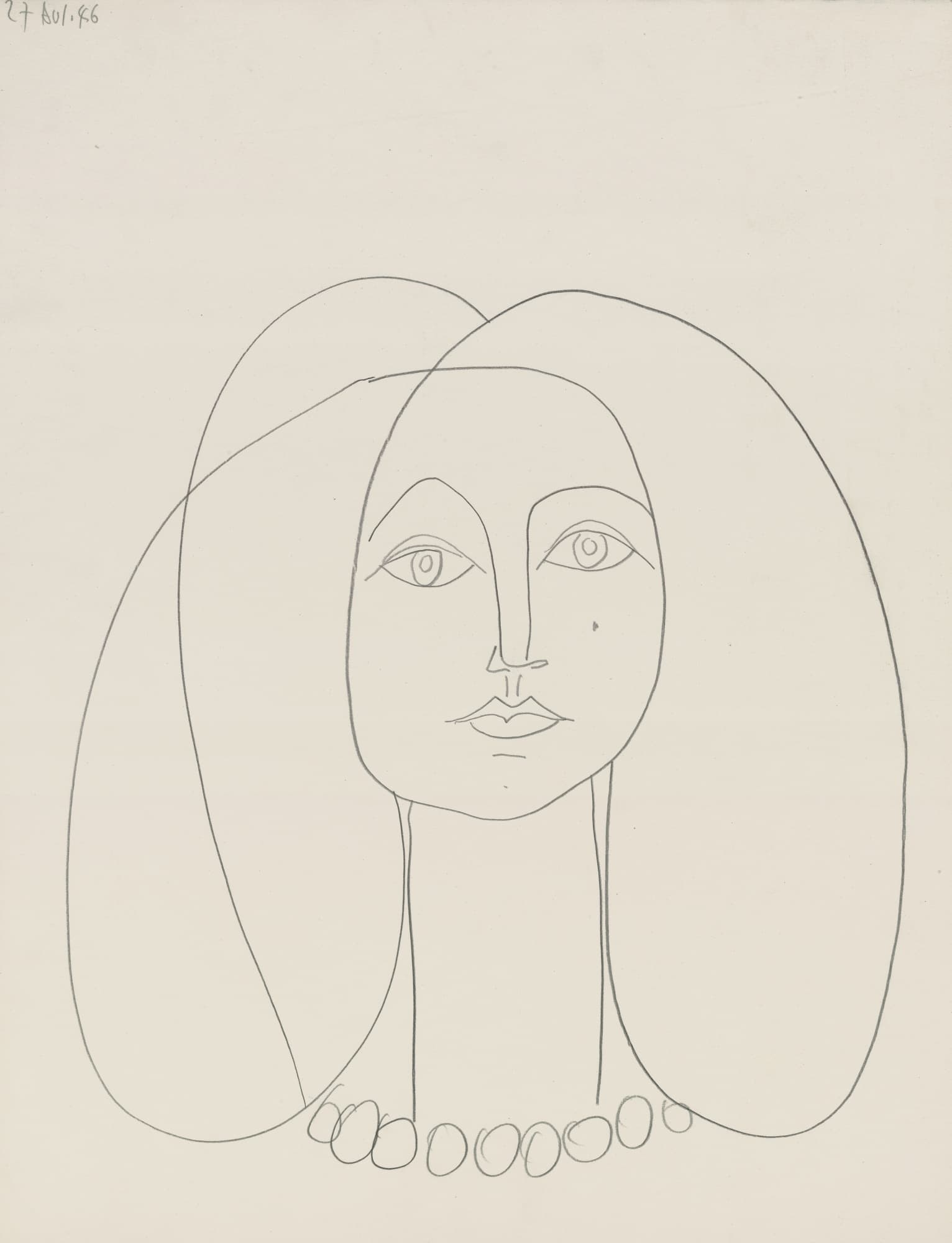 Portrait De Françoise / 1946 / Pencil on paper