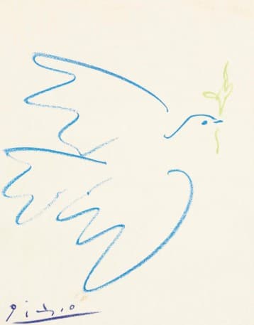 La Colombe / 1958 / Colored crayons on paper